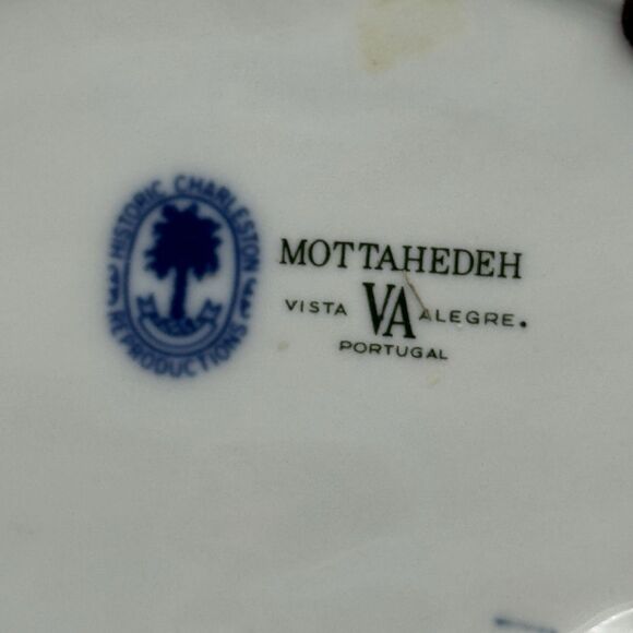 Mottahedeh Vista Alegre Charleston Blue Canton Chinoiserie Relish Trinket Plate - Picture 3 of 10